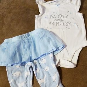 Daddy's Little Princess Onesie and Pant Set 0-3 m